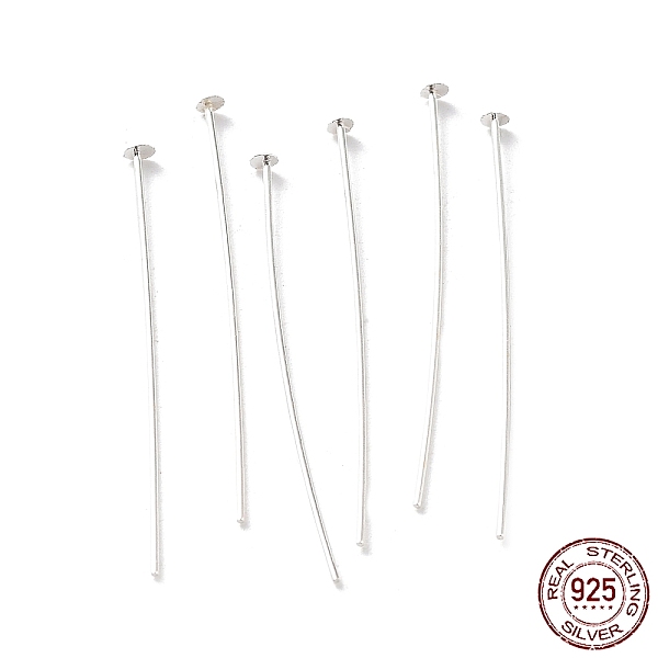 PandaHall 925 Sterling Silver Flat Head Pins, Silver, 24 Gauge, 30x0.5mm, Head: 1.5mm Sterling Silver
PandaHall 925 Sterling Silver Flat Head Pins, Silver, 24 Gauge, 30x0.5mm, Head: 1.5mm Sterling Silver