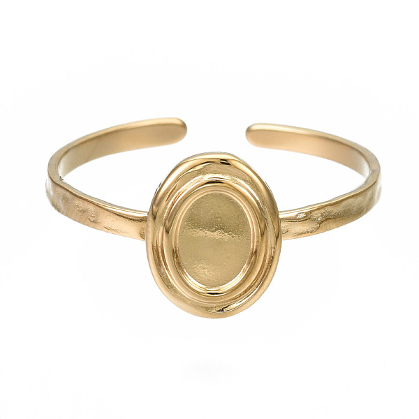 PandaHall 304 Stainless Steel Open Cuff Finger Ring Cabochon Settings, Oval, Golden, US Size 7 3/4(17.9mm), Tray: 4x5.5mm 304 Stainless...
PandaHall 304 Stainless Steel Open Cuff Finger Ring Cabochon Settings, Oval, Golden, US Size 7 3/4(17.9mm), Tray: 4x5.5mm 304 Stainless...
