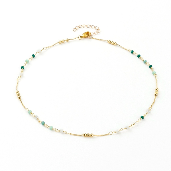 PandaHall Faceted Glass Beaded Necklaces, with Brass Beads and Lobster Claw Clasps, Round, Real 18K Gold Plated, Colorful, 15-5/8 inch...
PandaHall Faceted Glass Beaded Necklaces, with Brass Beads and Lobster Claw Clasps, Round, Real 18K Gold Plated, Colorful, 15-5/8 inch...