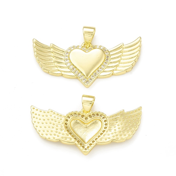 PandaHall Rack Plating Brass Micro Pave Clear Cubic Zirconia Pendants, Cadmium Free & Lead Free, Long-Lasting Plated, Heart with Wing Charm...
PandaHall Rack Plating Brass Micro Pave Clear Cubic Zirconia Pendants, Cadmium Free & Lead Free, Long-Lasting Plated, Heart with Wing Charm...