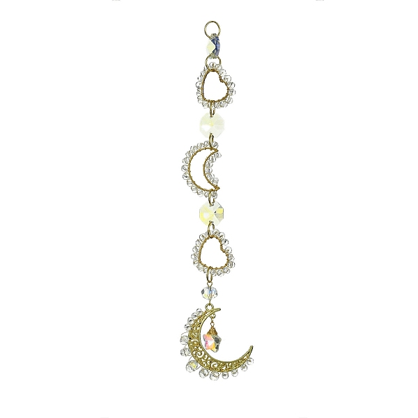 PandaHall Wire Wrapped Moon/Heart Pendant Decorations, Hanging Suncatcher, Glass Beads and Brass Cable Chains for Home Office Garden...
PandaHall Wire Wrapped Moon/Heart Pendant Decorations, Hanging Suncatcher, Glass Beads and Brass Cable Chains for Home Office Garden...