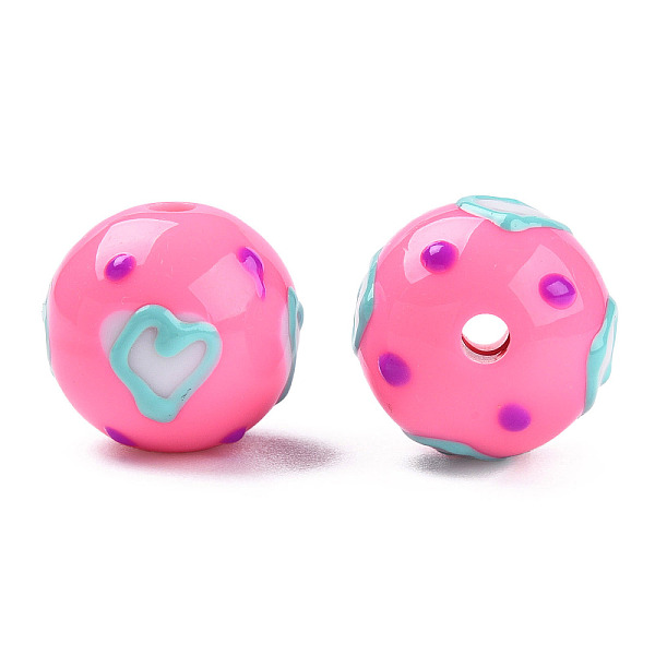 PandaHall Opaque Acrylic Beads, with Enamel, Round with Heart, Hot Pink, 15.5~16x15mm, Hole: 2.5mm Acrylic Round
PandaHall Opaque Acrylic Beads, with Enamel, Round with Heart, Hot Pink, 15.5~16x15mm, Hole: 2.5mm Acrylic Round