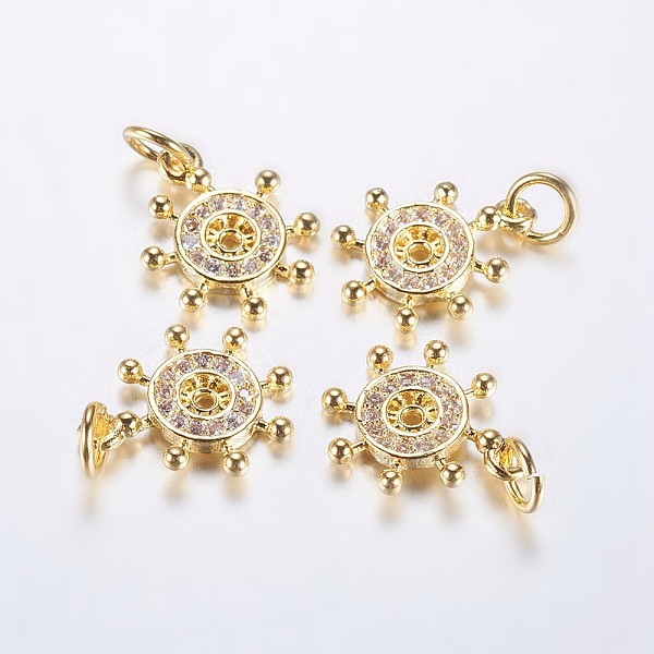 PandaHall Long-Lasting Plated Brass Micro Pave Cubic Zirconia Charms, Helm, Real 18K Gold Plated, 14x12x1.5mm, Hole: 3mm Brass+Cubic..., Clear
PandaHall Long-Lasting Plated Brass Micro Pave Cubic Zirconia Charms, Helm, Real 18K Gold Plated, 14x12x1.5mm, Hole: 3mm Brass+Cubic..., Clear