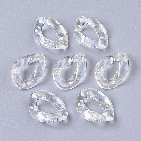 PandaHall Transparent Acrylic Linking Rings, AB Color Plated, Quick Link Connectors, For Jewelry Curb Chains Making, Twist, Clear AB..., White
PandaHall Transparent Acrylic Linking Rings, AB Color Plated, Quick Link Connectors, For Jewelry Curb Chains Making, Twist, Clear AB..., White
