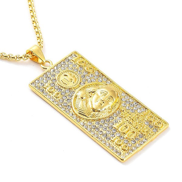 PandaHall Golden Alloy Rhinestone Pendant Necklaces, Rectangle, 23.43 inch(59.5cm) Rhinestone Rectangle Clear
PandaHall Golden Alloy Rhinestone Pendant Necklaces, Rectangle, 23.43 inch(59.5cm) Rhinestone Rectangle Clear