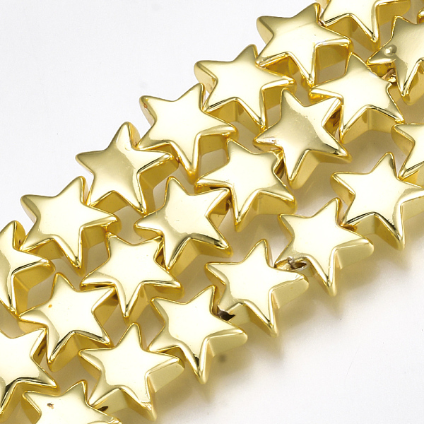 PandaHall Electroplate Non-magnetic Synthetic Hematite Beads Strands, Star, Golden Plated, 8x8.5x3.5mm, Hole: 1mm, about 67pcs/strand, 15.9...
PandaHall Electroplate Non-magnetic Synthetic Hematite Beads Strands, Star, Golden Plated, 8x8.5x3.5mm, Hole: 1mm, about 67pcs/strand, 15.9...