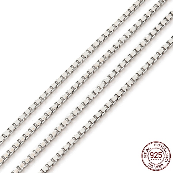 PandaHall Rhodium Plated 925 Sterling Silver Box Chains, Unwelded, Platinum, Link: 1.2x1x1mm Sterling Silver
PandaHall Rhodium Plated 925 Sterling Silver Box Chains, Unwelded, Platinum, Link: 1.2x1x1mm Sterling Silver