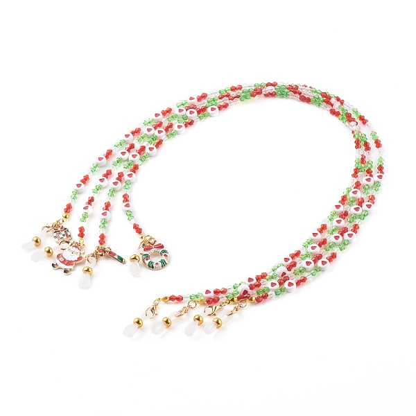 PandaHall Christmas Theme, Kids Eyeglasses Chains, Neck Strap for Eyeglasses, with Acrylic Beads, Alloy Enamel Pendants and Rubber Loop Ends..., Multicolor
PandaHall Christmas Theme, Kids Eyeglasses Chains, Neck Strap for Eyeglasses, with Acrylic Beads, Alloy Enamel Pendants and Rubber Loop Ends..., Multicolor