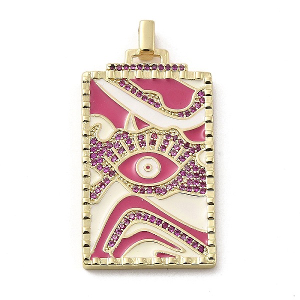 PandaHall Brass Micro Pave Cubic Zirconia Pendants with Enamel, Rectangle with Evil Eye, Pale Violet Red, 42.5x21.5x4mm, Hole: 4x2.5mm...
PandaHall Brass Micro Pave Cubic Zirconia Pendants with Enamel, Rectangle with Evil Eye, Pale Violet Red, 42.5x21.5x4mm, Hole: 4x2.5mm...