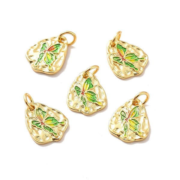 PandaHall Rack Plating Brass Pendants, Cadmium Free & Lead Free & Nickle Free, with Enamel and Jump Ring, Nuggets with Butterfly, Real 18K..., Green
PandaHall Rack Plating Brass Pendants, Cadmium Free & Lead Free & Nickle Free, with Enamel and Jump Ring, Nuggets with Butterfly, Real 18K..., Green