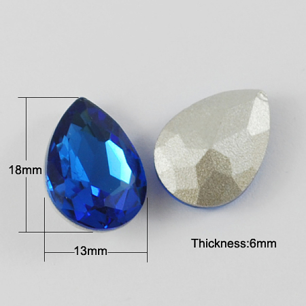 PandaHall Glass Pointed Back Rhinestone, Back Plated, Faceted, Teardrop, Royal Blue, 18x13x6mm Glass Rhinestone Teardrop Blue
PandaHall Glass Pointed Back Rhinestone, Back Plated, Faceted, Teardrop, Royal Blue, 18x13x6mm Glass Rhinestone Teardrop Blue