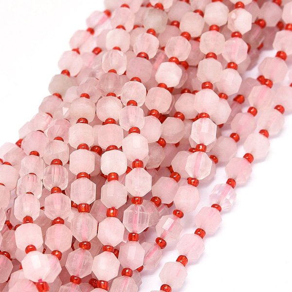 PandaHall Natural Rose Quartz Beads Strands, with Seed Beads, Faceted, Bicone, Double Terminated Point Prism Beads, 6~7x6~7mm, Hole: 0.8mm...
PandaHall Natural Rose Quartz Beads Strands, with Seed Beads, Faceted, Bicone, Double Terminated Point Prism Beads, 6~7x6~7mm, Hole: 0.8mm...