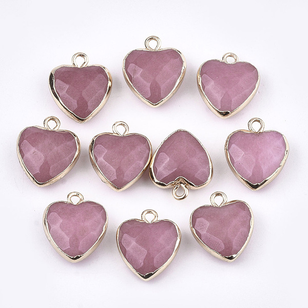 PandaHall Electroplate Natural White Jade Pendants, with Cadmium Free & Nickel Free & Lead Free Iron Findings, Faceted, Heart, Dyed..., Pink
PandaHall Electroplate Natural White Jade Pendants, with Cadmium Free & Nickel Free & Lead Free Iron Findings, Faceted, Heart, Dyed..., Pink
