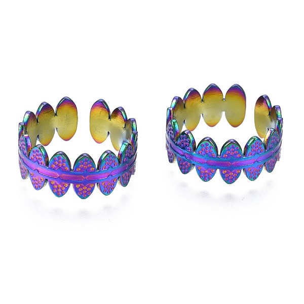 PandaHall 304 Stainless Steel Oval Wrapped Cuff Ring, Rainbow Color Open Ring for Women, US Size 8 3/4(18.7mm) 304 Stainless Steel
PandaHall 304 Stainless Steel Oval Wrapped Cuff Ring, Rainbow Color Open Ring for Women, US Size 8 3/4(18.7mm) 304 Stainless Steel