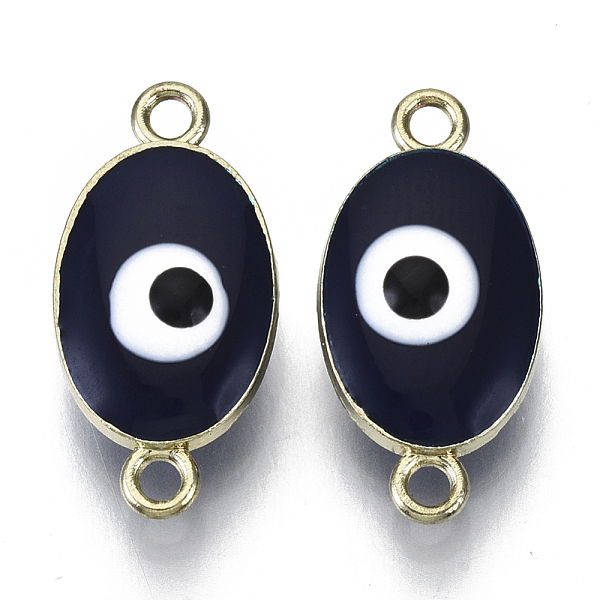 PandaHall Alloy Enamel Links Connectors, Oval with Evil Eye, Light Gold, Prussian Blue, 22.5x11x6~7mm, Hole: 1.6mm Alloy+Enamel Oval Blue
PandaHall Alloy Enamel Links Connectors, Oval with Evil Eye, Light Gold, Prussian Blue, 22.5x11x6~7mm, Hole: 1.6mm Alloy+Enamel Oval Blue