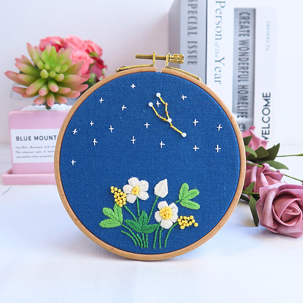 PandaHall Flower & Constellation Pattern 3D Bead Embroidery Starter Kits, including Embroidery Fabric & Thread, Needle, Instruction Sheet...
PandaHall Flower & Constellation Pattern 3D Bead Embroidery Starter Kits, including Embroidery Fabric & Thread, Needle, Instruction Sheet...