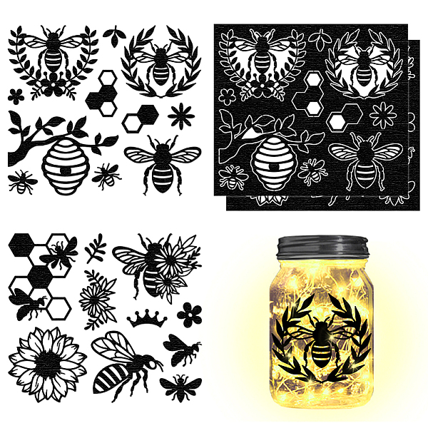 PandaHall Silhouette Paper, for Lighting Decoration, Paper Cut Light Box, Bees, 150x170mm, 4pcs/set Paper Bees
PandaHall Silhouette Paper, for Lighting Decoration, Paper Cut Light Box, Bees, 150x170mm, 4pcs/set Paper Bees