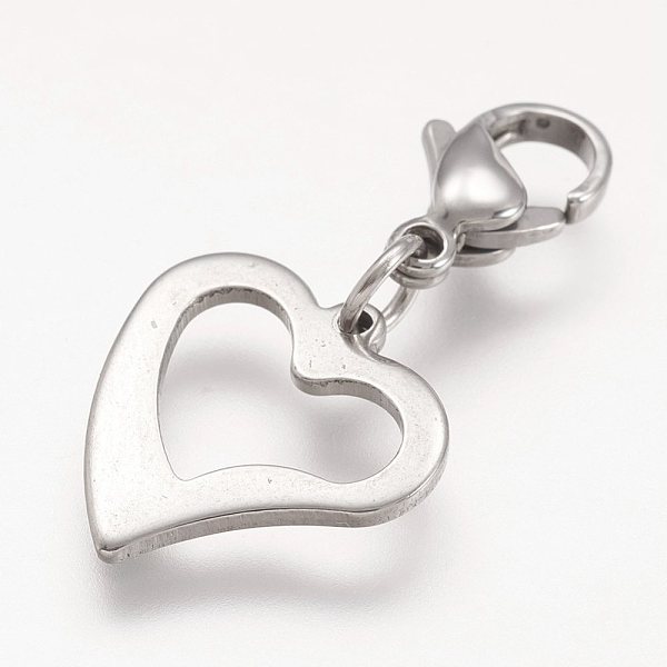 PandaHall 304 Stainless Steel Open Heart Pendants, Hollow, with Stainless Steel Lobster Claw Clasps, Stainless Steel Color, 30mm 304...
PandaHall 304 Stainless Steel Open Heart Pendants, Hollow, with Stainless Steel Lobster Claw Clasps, Stainless Steel Color, 30mm 304...