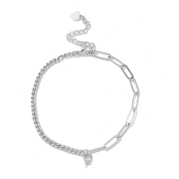 PandaHall Brass Cuban Link Chain & Paperclip Chain Bracelet Making, for Half Drilled Beads, Platinum, 7-1/2 inch(19.2cm), Pin: 1mm Brass
PandaHall Brass Cuban Link Chain & Paperclip Chain Bracelet Making, for Half Drilled Beads, Platinum, 7-1/2 inch(19.2cm), Pin: 1mm Brass