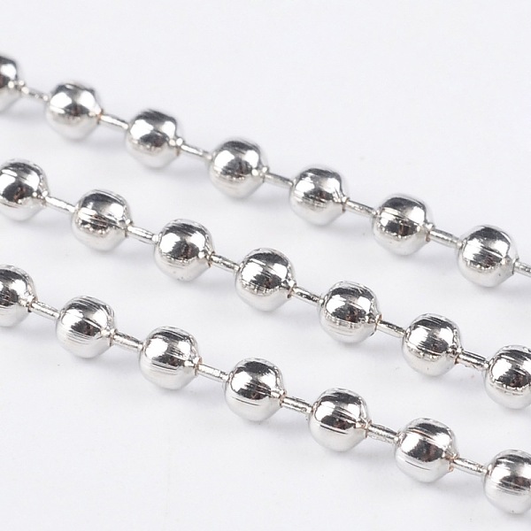 PandaHall Iron Ball Chains, Soldered, Silver Color Plated, with Spool, Bead: about 2.4mm in diameter, about 328.08 Feet(100m)/roll Iron
PandaHall Iron Ball Chains, Soldered, Silver Color Plated, with Spool, Bead: about 2.4mm in diameter, about 328.08 Feet(100m)/roll Iron