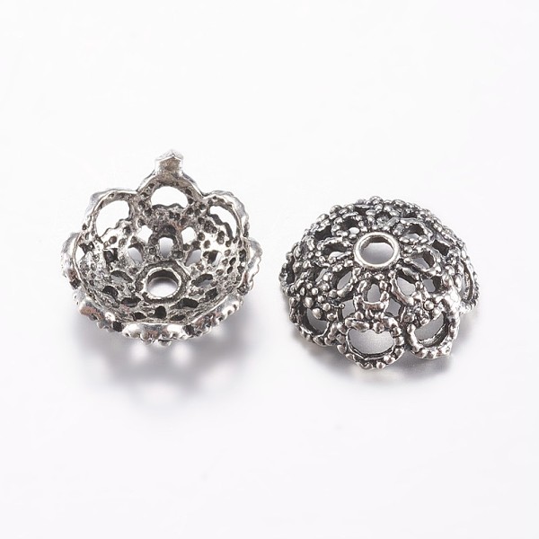 PandaHall Brass Bead Caps, Multi-Petal, Antique Silver, 10x4mm, Hole: 1.5mm Brass
PandaHall Brass Bead Caps, Multi-Petal, Antique Silver, 10x4mm, Hole: 1.5mm Brass