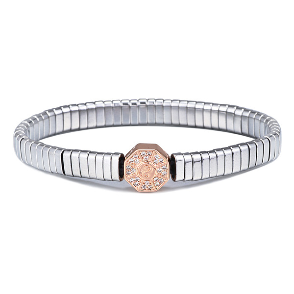 PandaHall Brass Micro Pave Cubic Zirconia Beaded Bracelets, with Synthetic Non-Hematite Beads, Eight Diagrams, Rose Gold, 7-1/8 inch(18cm)..., Silver
PandaHall Brass Micro Pave Cubic Zirconia Beaded Bracelets, with Synthetic Non-Hematite Beads, Eight Diagrams, Rose Gold, 7-1/8 inch(18cm)..., Silver