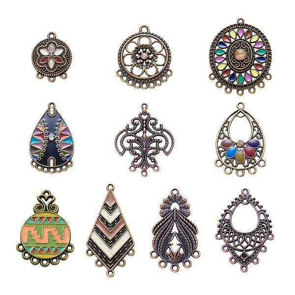PandaHall Spritewelry 40Pcs 10 Style Zinc Alloy Chandelier Components Links, with Enamel & Rhinestone, Flat Round & Rhombus & Teardrop &..., Multicolor
PandaHall Spritewelry 40Pcs 10 Style Zinc Alloy Chandelier Components Links, with Enamel & Rhinestone, Flat Round & Rhombus & Teardrop &..., Multicolor