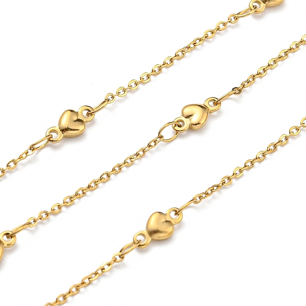 PandaHall 304 Stainless Steel Cable Chains with Heart Link, Soldered, with Spool, Real 18K Gold Plated, 7.5x4x2mm, 10m/roll 304 Stainless...
PandaHall 304 Stainless Steel Cable Chains with Heart Link, Soldered, with Spool, Real 18K Gold Plated, 7.5x4x2mm, 10m/roll 304 Stainless...
