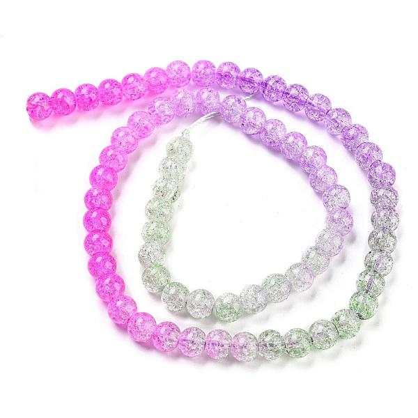 PandaHall Spray Painted Crackle Glass Beads Strands, Gradient Color, Segmented Multi-color Beads, Round, Magenta, 6mm, Hole: 1mm, about..., Pink
PandaHall Spray Painted Crackle Glass Beads Strands, Gradient Color, Segmented Multi-color Beads, Round, Magenta, 6mm, Hole: 1mm, about..., Pink