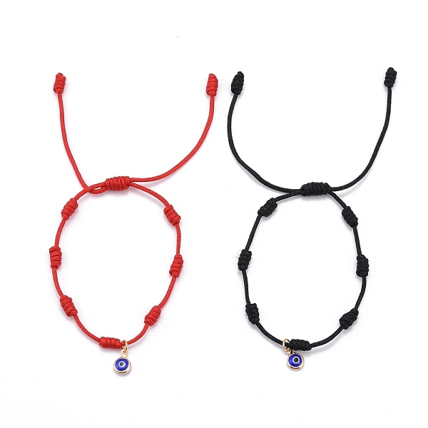 PandaHall Adjustable Nylon Thread Charm Bracelets, Lampwork Flat Round with Evil Eye, Mixed Color, Inner Diameter: 1-3/4~3-5/8 inch..., Multicolor
PandaHall Adjustable Nylon Thread Charm Bracelets, Lampwork Flat Round with Evil Eye, Mixed Color, Inner Diameter: 1-3/4~3-5/8 inch..., Multicolor
