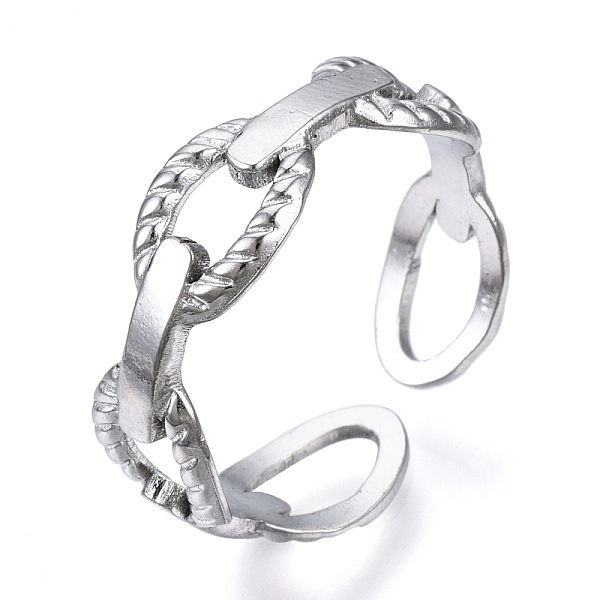 PandaHall 304 Stainless Steel Oval Open Cuff Ring, Hollow Ring for Women, Stainless Steel Color, US Size 7(17.3mm) 304 Stainless Steel
PandaHall 304 Stainless Steel Oval Open Cuff Ring, Hollow Ring for Women, Stainless Steel Color, US Size 7(17.3mm) 304 Stainless Steel