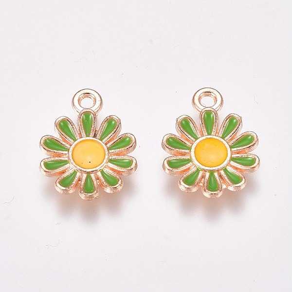 PandaHall Golden Plated Alloy Enamel Charms, Daisy, Green, 15x11.5x2mm, Hole: 1.4mm Alloy+Enamel Flower Green
PandaHall Golden Plated Alloy Enamel Charms, Daisy, Green, 15x11.5x2mm, Hole: 1.4mm Alloy+Enamel Flower Green