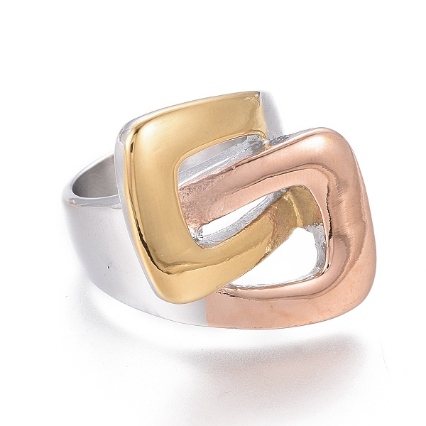 PandaHall 304 Stainless Steel Finger Rings, Stainless Steel Color & Golden & Rose Gold, Size 6~9, 16~19mm 304 Stainless Steel
PandaHall 304 Stainless Steel Finger Rings, Stainless Steel Color & Golden & Rose Gold, Size 6~9, 16~19mm 304 Stainless Steel