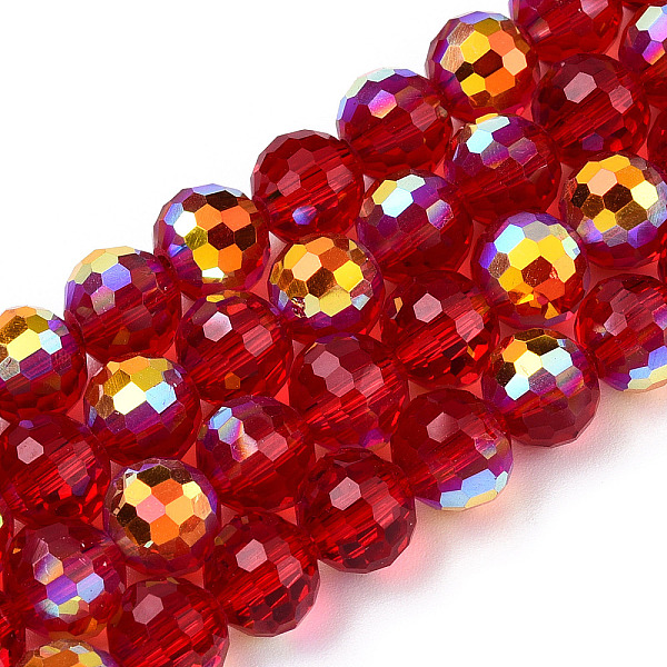PandaHall Transparent Electroplate Glass Beads Strands, Faceted, Half AB Color Plated, Round, FireBrick, 8x7~7.5mm, Hole: 1.0mm, about 70~71..., Red
PandaHall Transparent Electroplate Glass Beads Strands, Faceted, Half AB Color Plated, Round, FireBrick, 8x7~7.5mm, Hole: 1.0mm, about 70~71..., Red
