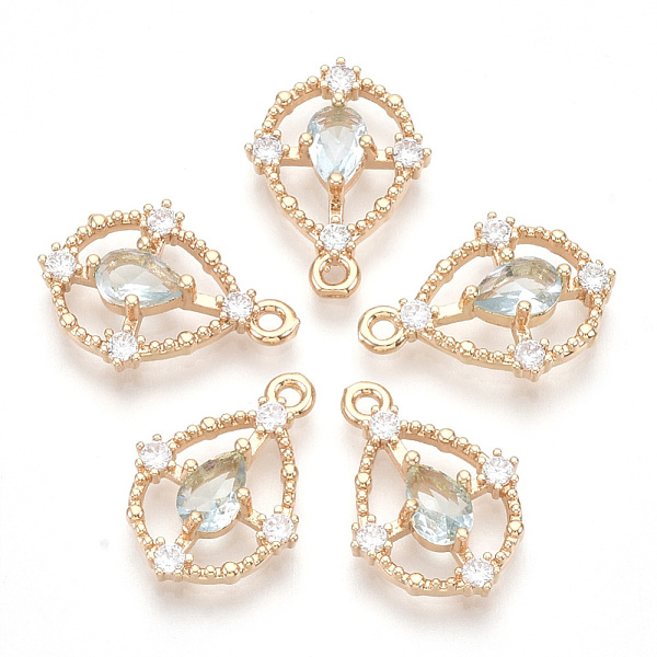 PandaHall Golden Tone Brass Pendants, with Faceted Glass and Rhinestone, Teardrop, Light Blue, 17x12.5x3.5mm, Hole: 1.2mm Brass+Glass...
PandaHall Golden Tone Brass Pendants, with Faceted Glass and Rhinestone, Teardrop, Light Blue, 17x12.5x3.5mm, Hole: 1.2mm Brass+Glass...
