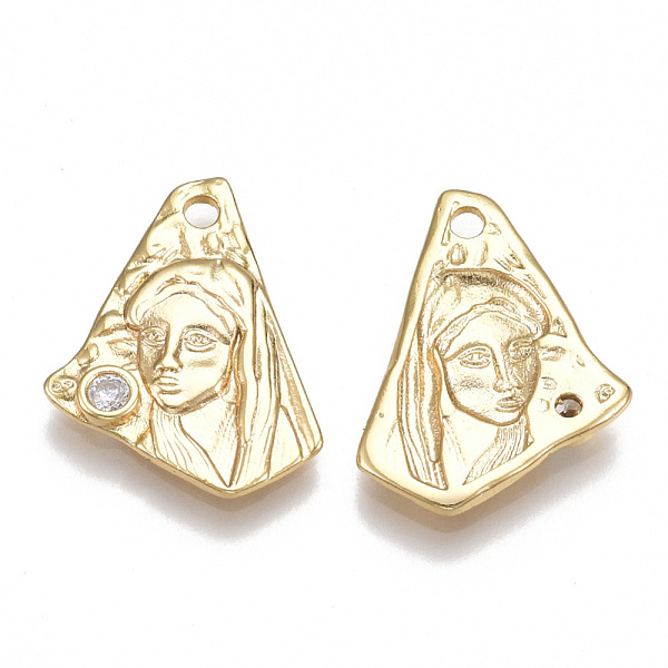 PandaHall Brass Pendants, with Cubic Zirconia, Polygon with Woman, Nickel Free, Real 18K Gold Plated, 20x14x2mm, Hole: 1.8mm Brass+Cubic..., Clear
PandaHall Brass Pendants, with Cubic Zirconia, Polygon with Woman, Nickel Free, Real 18K Gold Plated, 20x14x2mm, Hole: 1.8mm Brass+Cubic..., Clear