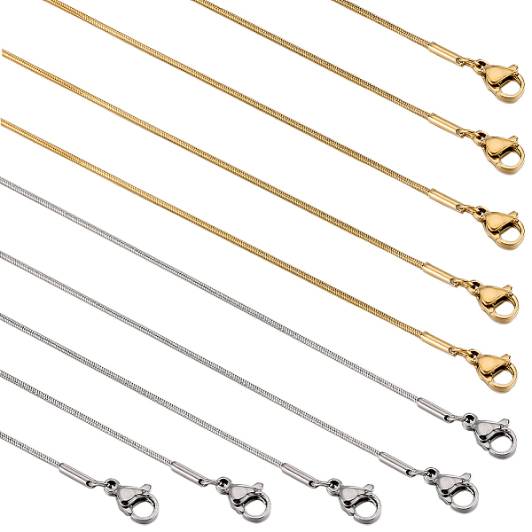 PandaHall SUNNYCLUE 12Pcs 2 Colors 304 Stainless Steel Round Snake Chain Necklaces Set, for Beadable Necklace Making, Golden & Stainless...
PandaHall SUNNYCLUE 12Pcs 2 Colors 304 Stainless Steel Round Snake Chain Necklaces Set, for Beadable Necklace Making, Golden & Stainless...