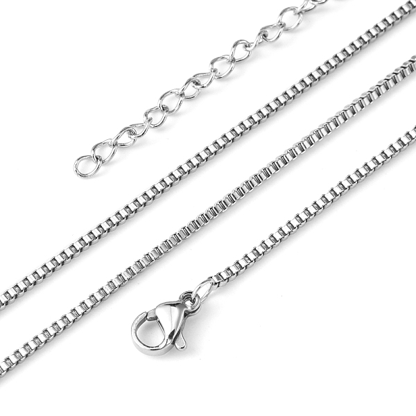 PandaHall 316 Surgical Stainless Steel Venetian Chain Necklaces, with Lobster Claw Clasp and Extend Chains, Unwelded, Stainless Steel Color...
PandaHall 316 Surgical Stainless Steel Venetian Chain Necklaces, with Lobster Claw Clasp and Extend Chains, Unwelded, Stainless Steel Color...