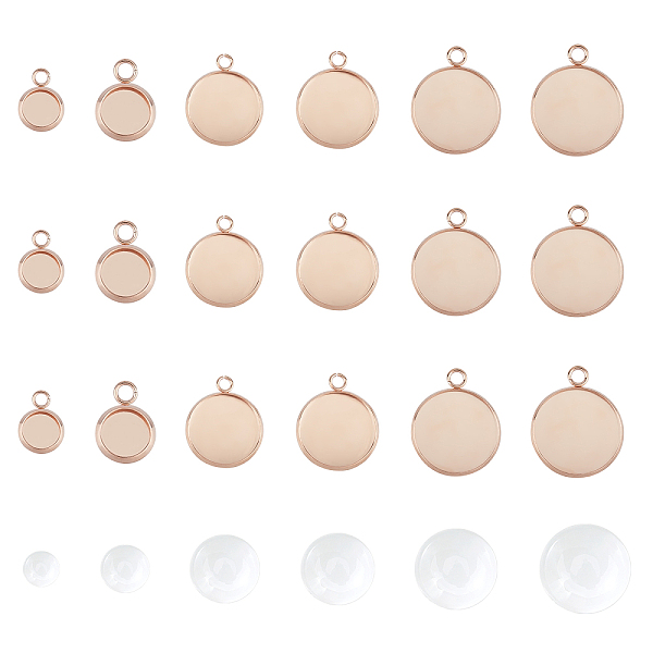 PandaHall UNICRAFTALE 24 Sets 6 Sizes 8/12/14/16/18/20mm Flat Round Pendant Cabochon Settings 304 Stainless Steel Rose Gold Pendants with...
PandaHall UNICRAFTALE 24 Sets 6 Sizes 8/12/14/16/18/20mm Flat Round Pendant Cabochon Settings 304 Stainless Steel Rose Gold Pendants with...