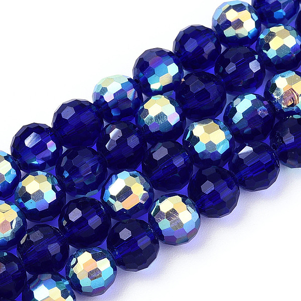 PandaHall Transparent Electroplate Glass Beads Strands, Faceted, Half AB Color Plated, Round, Medium Blue, 8x7~7.5mm, Hole: 1.0mm, about...
PandaHall Transparent Electroplate Glass Beads Strands, Faceted, Half AB Color Plated, Round, Medium Blue, 8x7~7.5mm, Hole: 1.0mm, about...