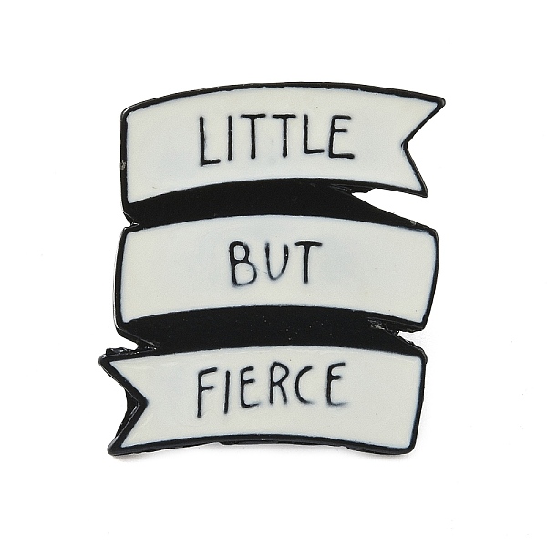 PandaHall Enamel Pins, Black Alloy Brooch, for Backpack Clothes, Little but Fierce, 28x24x1mm Alloy+Enamel Word White
PandaHall Enamel Pins, Black Alloy Brooch, for Backpack Clothes, Little but Fierce, 28x24x1mm Alloy+Enamel Word White