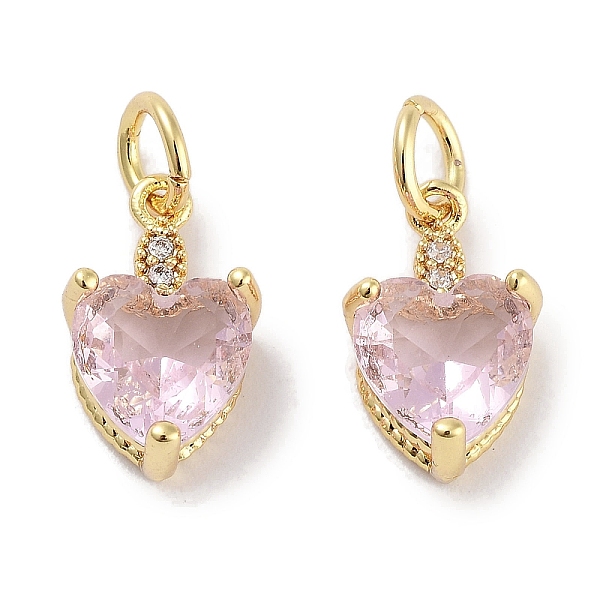 PandaHall Brass Micro Pave Cubic Zirconia Charms, with Jump Ring, Heart, Real 18K Gold Plated, Pink, 13x7.5x5mm, Hole: 3mm Brass+Cubic...
PandaHall Brass Micro Pave Cubic Zirconia Charms, with Jump Ring, Heart, Real 18K Gold Plated, Pink, 13x7.5x5mm, Hole: 3mm Brass+Cubic...
