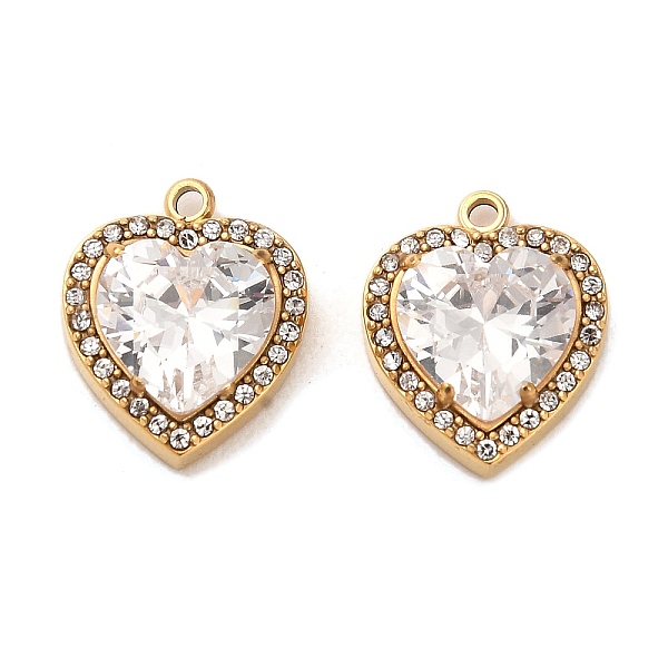 PandaHall Real 14K Gold Plated 304 Stainless Steel Pendants, with Glass and Rhinestone, Heart Charms, Clear, 16.5x13.5x6mm, Hole: 1.6mm...
PandaHall Real 14K Gold Plated 304 Stainless Steel Pendants, with Glass and Rhinestone, Heart Charms, Clear, 16.5x13.5x6mm, Hole: 1.6mm...