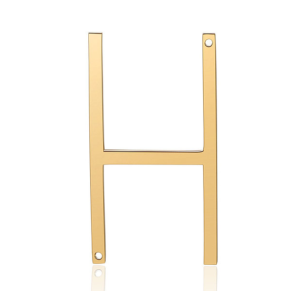 PandaHall 201 Stainless Steel Links connectors, Letter, Golden, Letter.H, 37x20x1mm, Hole: 1mm 201 Stainless Steel Letter H
PandaHall 201 Stainless Steel Links connectors, Letter, Golden, Letter.H, 37x20x1mm, Hole: 1mm 201 Stainless Steel Letter H