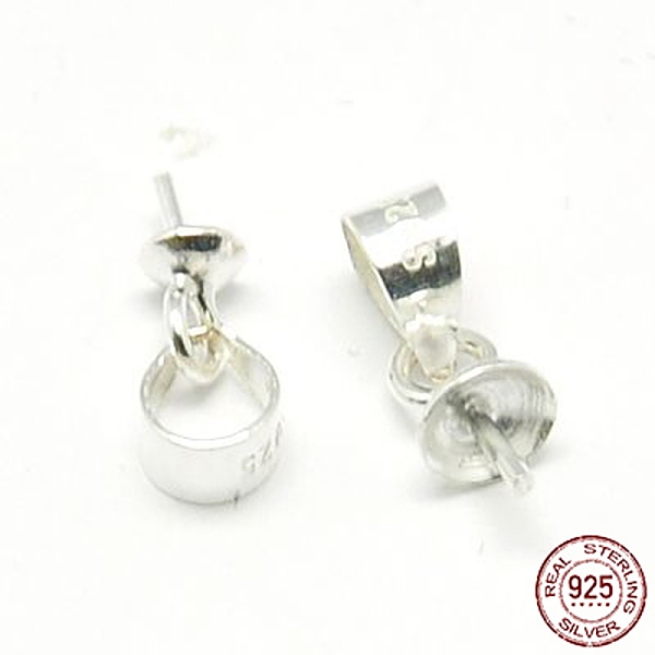 PandaHall 925 Sterling Silver Pendant Bails, for Half Drilled Beads, 6.5x3mm, Hole: 3mm, Pin: 0.6mm Sterling Silver
PandaHall 925 Sterling Silver Pendant Bails, for Half Drilled Beads, 6.5x3mm, Hole: 3mm, Pin: 0.6mm Sterling Silver