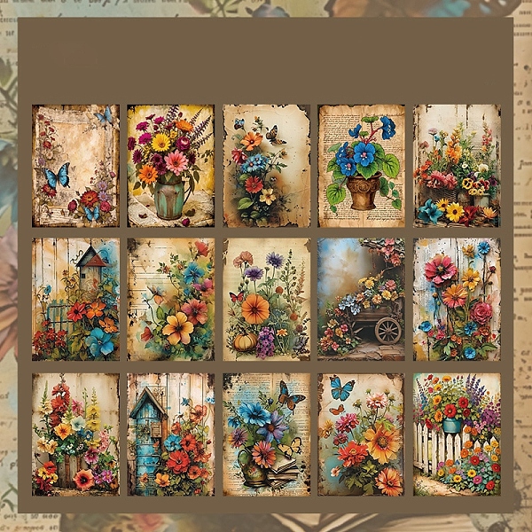 PandaHall 30Pcs 15 Styles Vintage Floral Scrapbook Paper Pads, Flower Plant Paper Sheets for DIY Album Scrapbook, Greeting Card, Background...
PandaHall 30Pcs 15 Styles Vintage Floral Scrapbook Paper Pads, Flower Plant Paper Sheets for DIY Album Scrapbook, Greeting Card, Background...