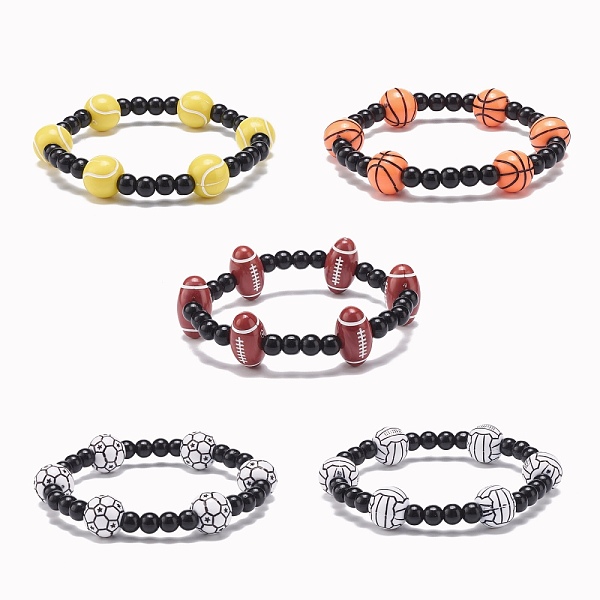PandaHall Sport Theme Acrylic Beaded Stretch Bracelet for Men Women, Mixed Color, Inner Diameter: 2-1/8 inch(5.5cm) Acrylic Multicolor
PandaHall Sport Theme Acrylic Beaded Stretch Bracelet for Men Women, Mixed Color, Inner Diameter: 2-1/8 inch(5.5cm) Acrylic Multicolor