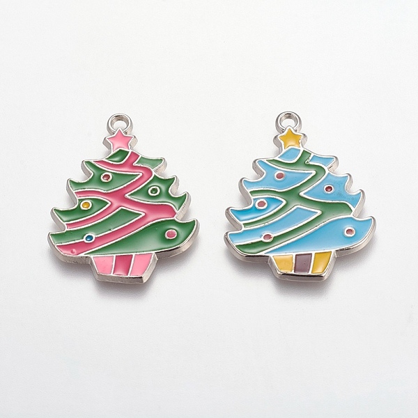PandaHall Alloy Enamel Pendants, Cadmium Free & Lead Free, Christmas Tree, Mixed Color, Platinum, about 37.5mm long, 29mm wide, 2mm thick..., Multicolor
PandaHall Alloy Enamel Pendants, Cadmium Free & Lead Free, Christmas Tree, Mixed Color, Platinum, about 37.5mm long, 29mm wide, 2mm thick..., Multicolor