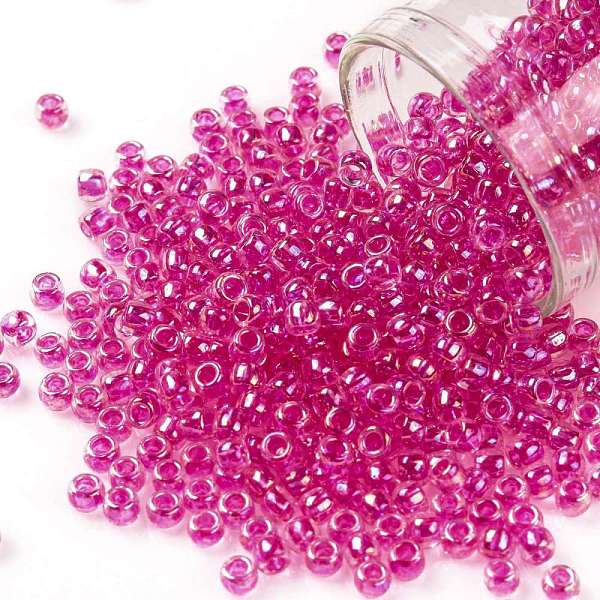 PandaHall TOHO Round Seed Beads, Japanese Seed Beads, (785) Hot Pink Lined Crystal Rainbow, 8/0, 3mm, Hole: 1mm, about 222pcs/10g Glass Pink
PandaHall TOHO Round Seed Beads, Japanese Seed Beads, (785) Hot Pink Lined Crystal Rainbow, 8/0, 3mm, Hole: 1mm, about 222pcs/10g Glass Pink