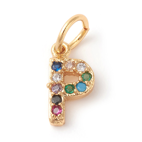 PandaHall Brass Micro Pave Colorful Cubic Zirconia Charms, Golden, Letter.P, 9x5x2mm, Hole: 3mm Brass+Cubic Zirconia Letter
PandaHall Brass Micro Pave Colorful Cubic Zirconia Charms, Golden, Letter.P, 9x5x2mm, Hole: 3mm Brass+Cubic Zirconia Letter